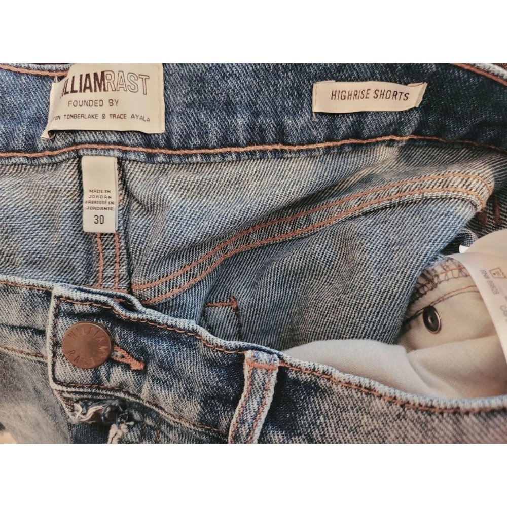 William Rast Patchwork Highrise Denim Shorts Size… - image 2